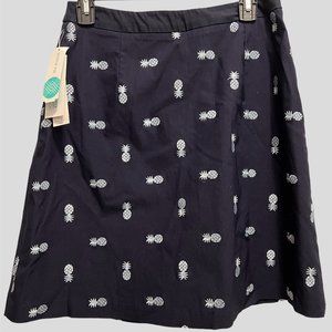 Stitch Fix Margaret M Francine pineapple skirt navy size small NWT
